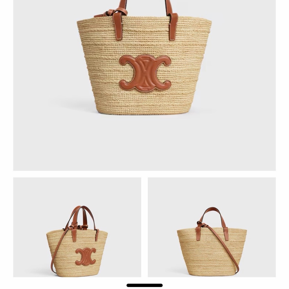 Celine Classic Panier in Raffia - Picture 6 of 7